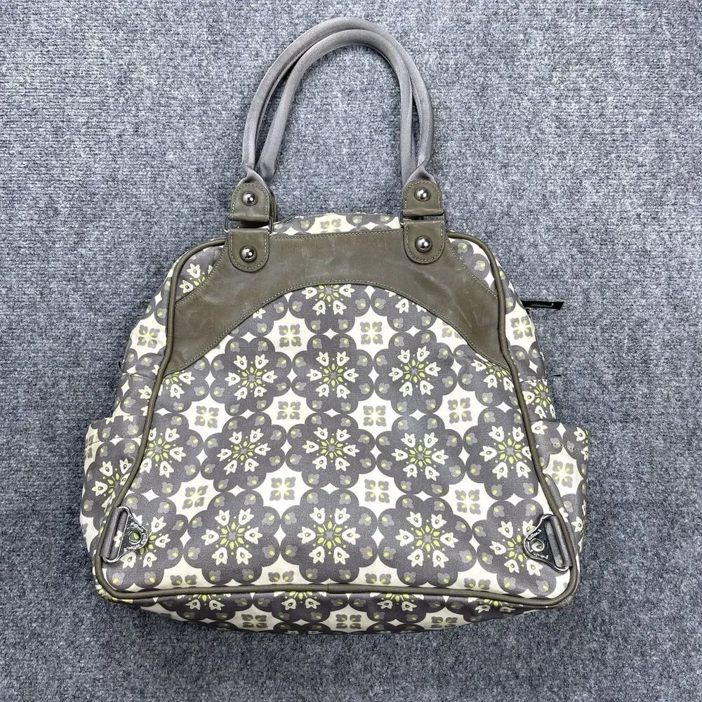 Petunia Pickle Bottom Sashay Satchel Backpack Coated Canvas Misted Marseille